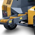 Hydraulic raise/lower of infeed